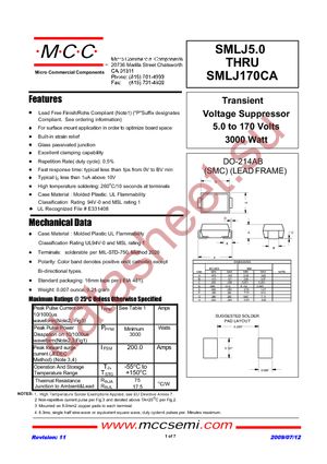 SMLJ33A-TP datasheet  